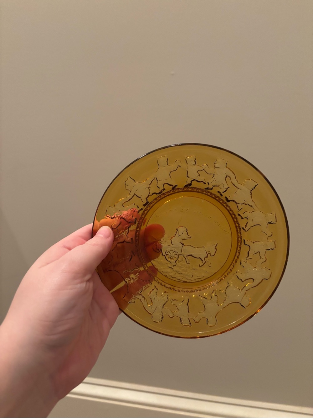 Tiara Exclusive Vintage Indiana Glass Nursery rhyme plate